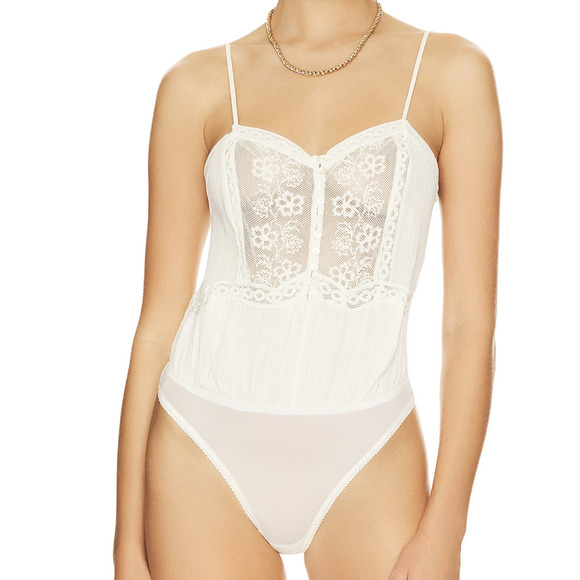 Free People Tops - Free People New Still the One Bodysuit  Cream Size Small